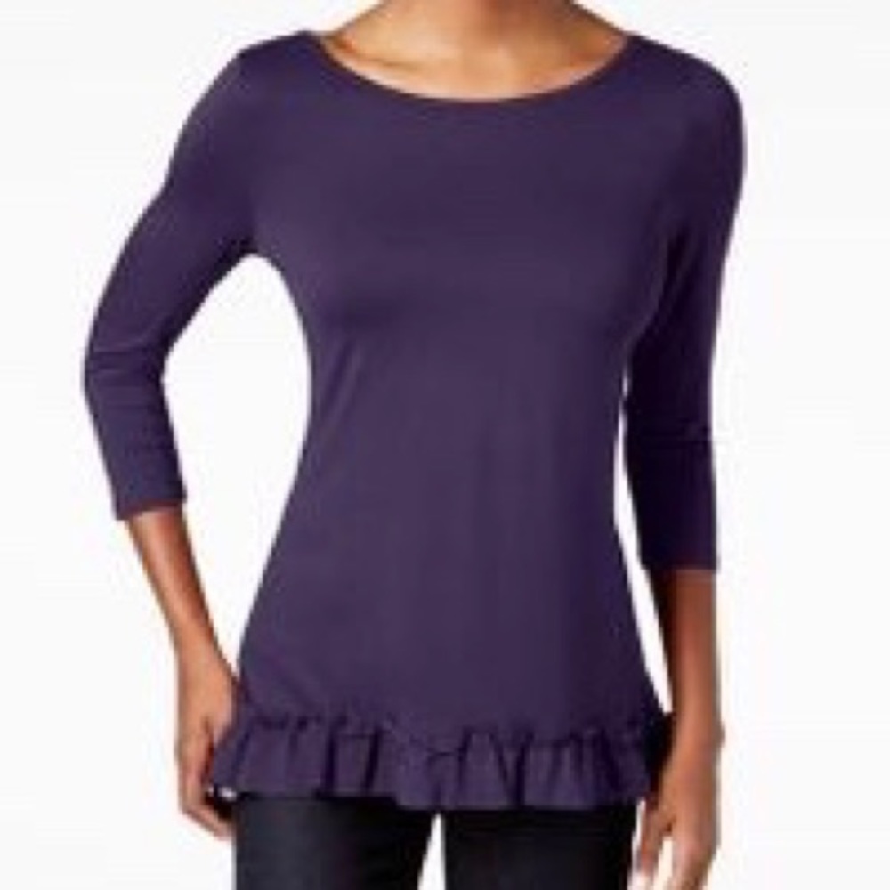 NWT Love Scarlett Petite Ruffle Blouse